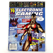 Vintage Electronic Gaming Monthly Magazine #70 May 1995 Mortal Kombat 3 Egm