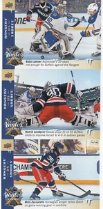 2018-19 UD Series 1 Winter Classic JUMBO CARD Lot Lundqvist Lehner Zuccarello - Picture 1 of 2