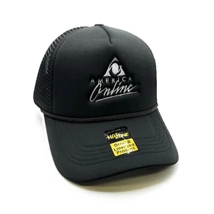 America Online Mesh Trucker SnapBack (Black) - Picture 1 of 2