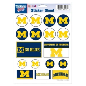 Michigan Wolverines Vinyl Sticker Sheet - 5" x 7" - Picture 1 of 1