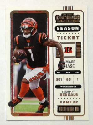 2022 Panini Contenders Season Ticket Ja'Marr Chase #18 Bengals - Image 1 of 2