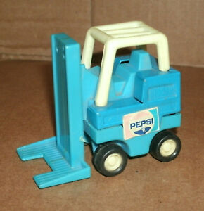 1/43 Scale Buddy-L Pepsi Forklift Toy - Vintage 1980's Pressed Steel Play Model