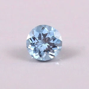 6x6 MM - AAA Natürlicher Himmelblauer Brasilianischer Aquamarin Lose Rund Edelsteinschliff - Bild 1 von 4