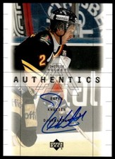 1999-00 Upper Deck Swedish Hockey League SHL Signatures Espen Knutsen #EK