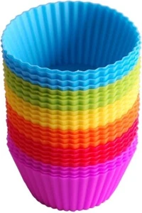 24 Stk. Silikon Muffin Backform Muffinform Muffinförmchen Set, Cupcake BPA-Frei - Bild 1 von 6
