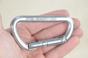 Kong Bonaiti Offset D Kletterkarabiner kg 2300-650 Italien - Vintage 80er Jahre - Bild 1 von 10