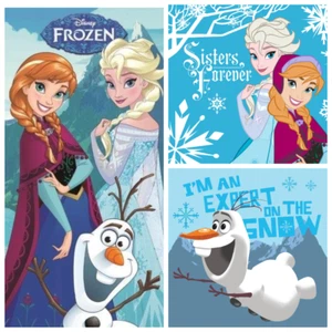 Frozen Anna Elsa Beach Towel 70x140cm Anna Elsa Olaf Face Towel Cloth 30x30cm - Picture 1 of 5