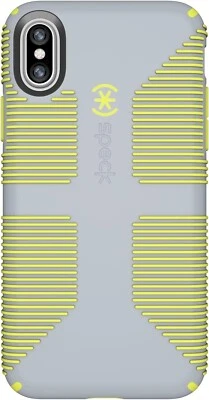 SPECK CANDYSHELL GRIP CASE for iPhone X & iPhone Xs Gray/Yellow - Image 1 of 4
