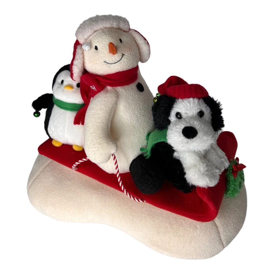 Hallmark Jingle Pals Snowman Sleigh Ride Animated Decor
