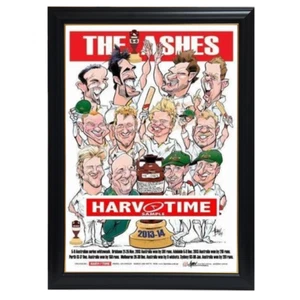 2013-14 Ashes Cricket, Harv Time Print Framed - Bild 1 von 1