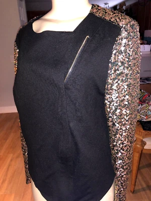 Blazer Gibson LATIMER DOURADO LANTEJOULAS COSTAS E MANGAS TAMANHO MÉDIO xMBC* - Imagem 1 de 4