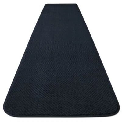 SKID-RESISTANT CARPET RUNNER hall area rug floor mat NAVY BLUE - Image 1 of 4