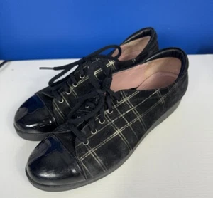 Beautifeel sneaker da donna in camoscio taglia 41 nero oro accento a scacchi - Foto 1 di 11