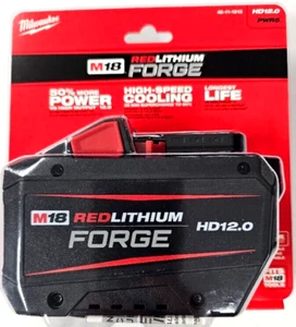 NEW N PACK Milwaukee Genuine M18 Forge 48-11-1813 12.0 AH Battery 18V Lithium - Picture 1 of 2