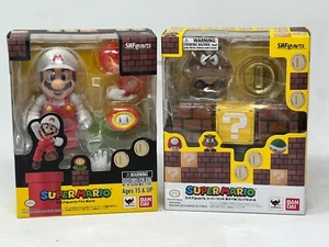 Bandai SH Figuarts Fire Mario Super Mario & GOOMBA Action Figures New Sealed - Picture 1 of 8