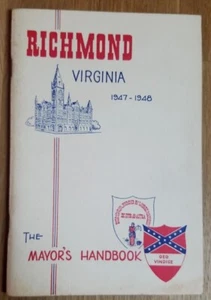 Richmond, Virginia, 1947-1948 The Mayor’s Handbook History Horace Hall Edwards - Imagen 1 de 24