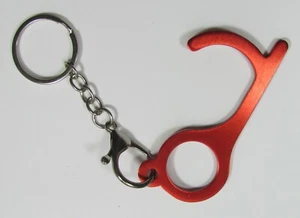 25 Ouvre-porte/bouton pressoir et porte-clés sans contact Jumbo - Alliage d'aluminium - 6 - Photo 1/5