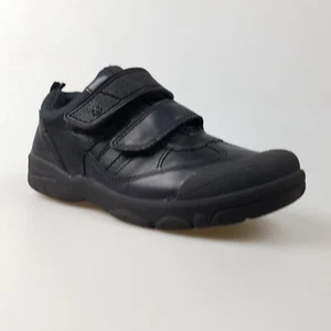 Boy's Girl's CLARKS PREMIUM 'Krew' 11 Leather Shoes Black | 3+ Extra 10% Off - Picture 1 of 11