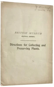 c1900 - BRITISH MUSEUM. Directions for Collecting and Preserving Plants. - Picture 1 of 1