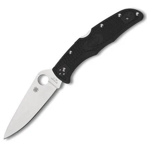 Cuchillo Spyderco Endura tierra plana lisa hoja satinada negro mango FRN C10 FPBK - Imagen 1 de 1