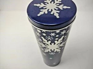 Stockmeyer Shortbread Cookies Schnee Blechdose Behälter blau, 10 cm hoch - Bild 1 von 3