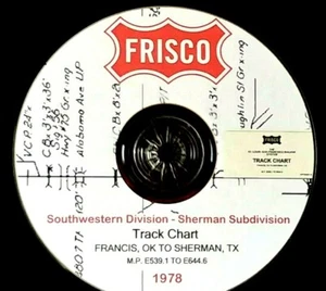 St Louis San Francisico 1978 SW Div. Francis to Sherman Track Chart Pages on DVD - Picture 1 of 4