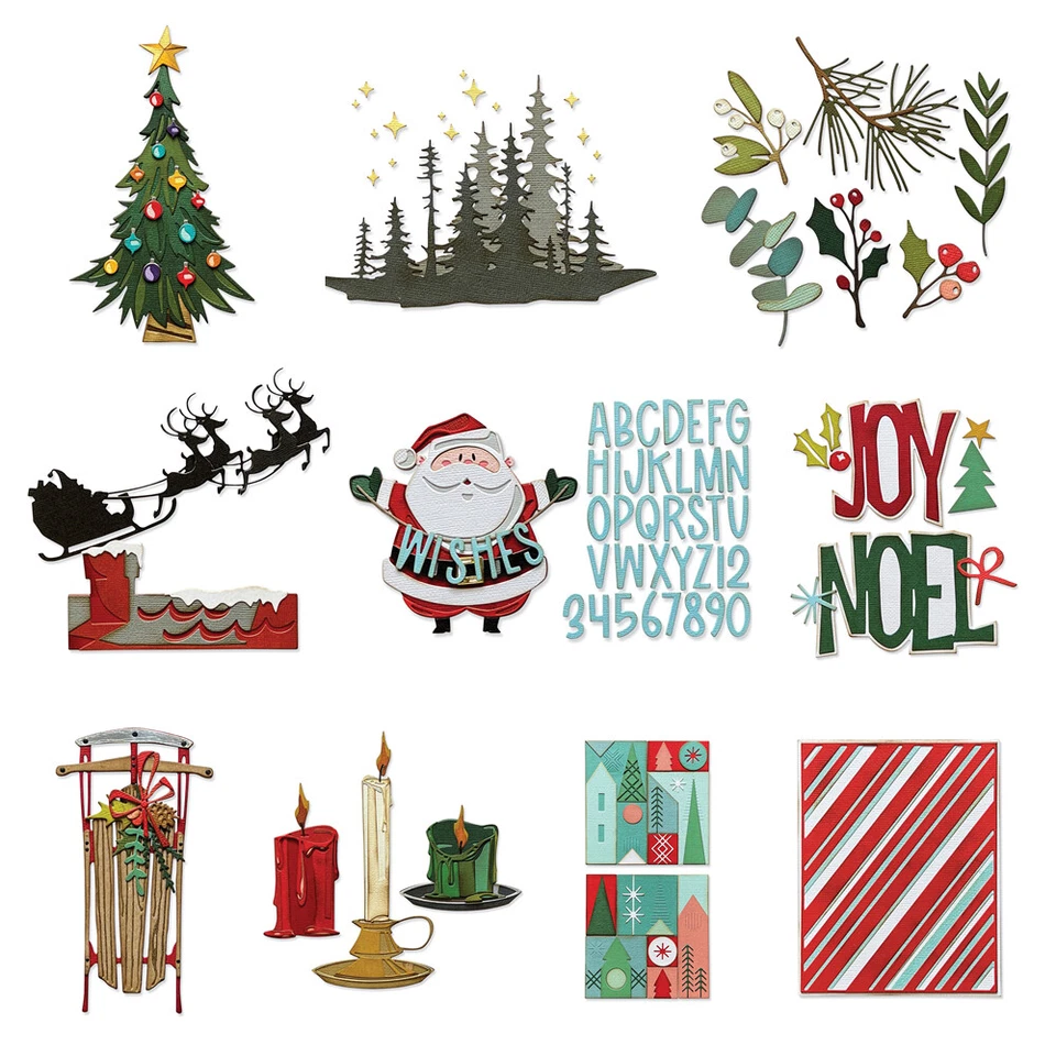 Christmas Reindeer Sleigh Metal Cutting Dies for DIY Scrapbooking Embossing Card - Image 1 of 1