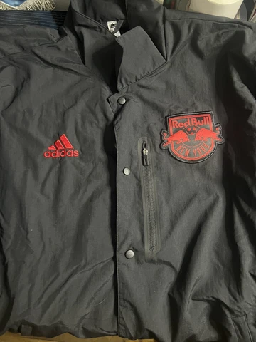 New York Red Bulls Adidas Windbreaker Black and Red Size Large Cover