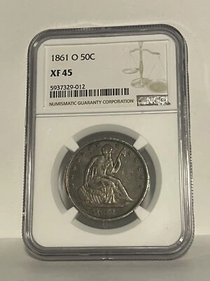1861-O Seated Liberty Half Dollar NGC XF45 RARE - Image 1 of 2