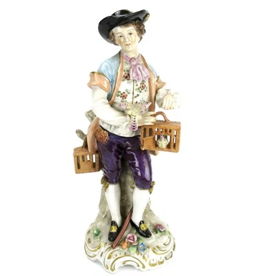 Sitzendorf porcelain figurine BIRD DEALER SITZENDORFER porcelain manufactory 23.5 cm - Image 1 of 4