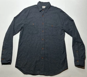 Camisa Faherty Para Hombre Tejida Alpina Abotonada Azul Jaspeado Talla Mediana Manga Larga - Imagen 1 de 8
