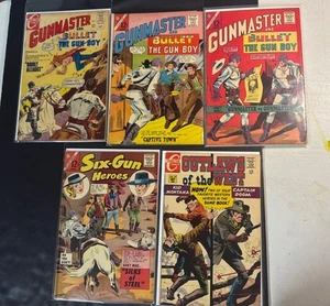 OUTLAWS OF THE WEST #68,Gunmaster 2,3, 89 And Six Gun Heroes CHARLTON COMICS X5 - Picture 1 of 24