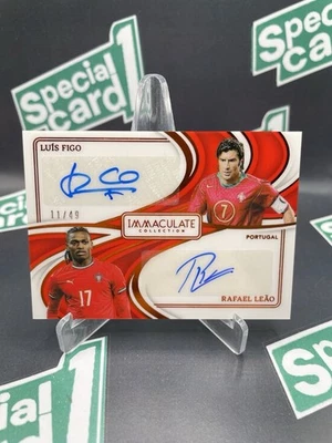 2024-25 Panini Immaculate Collection Dual Autographs /49 Luis Figo Rafael Leao - Image 1 of 4