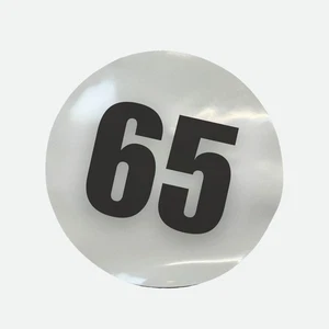 Pair of 12" Magnetic Race Car Number 65 Circular Magnet - Bild 1 von 1