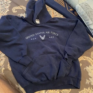 USAF Air Force Hoodie Navy Blue Soffe Sweatshirt Size Medium Military - Picture 1 of 5