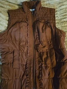 Christopher & Banks Ski Style Vest Women's Size large Puffy Zipper Pre~Loved - Picture 1 of 5