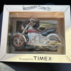 Waterbury Clock Co. By Timex Multicolor Motorcycle Novelty Table & Shelf Clock - Picture 1 of 14