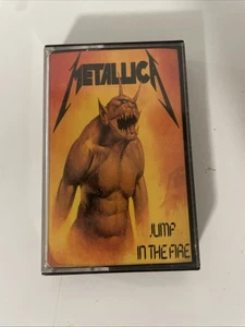 Cassette Tape METALLICA Jump In The Fire Paper Label White Shell Made In ENGLAND - Picture 1 of 5