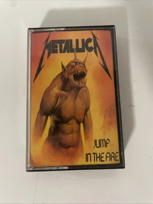Cassette Tape METALLICA Jump In The Fire Paper Label White Shell Made In ENGLAND - Image 1 of 4