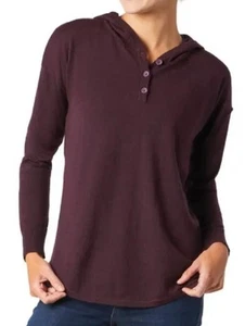 SMARTWOOL Shadow Pine Plum Womens Small Purple Merino Blend Sweater Henley Top - Picture 1 of 8