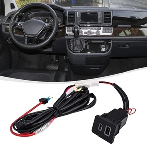 DC12V24V voiture double chargeur USB prise adaptateur pour Multivan T5 2003 2015 - Photo 1 sur 12