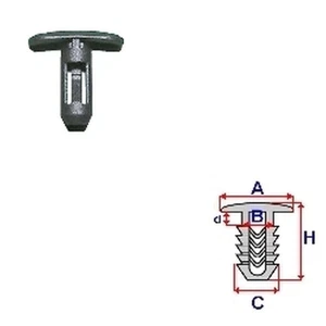 ✅Para ROMIX C60311 SIDE DOOR SEAL CLIPS RENAULT MEGANE II (10 PIEZAS ⭐Excelente vendedor⭐ - Imagen 1 de 7