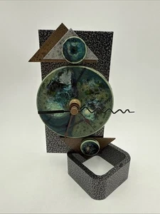 Marc Gaiger Carol Bell Modern Art Handmade Ceramic Metal Clock Decor - Picture 1 of 7