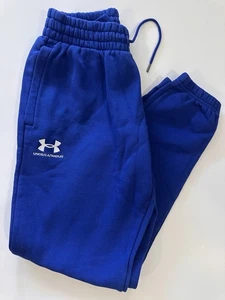 Felpa Under Armour cotone/poliestere joggers blu royal ~ tasche ~ taglia M - Foto 1 di 7