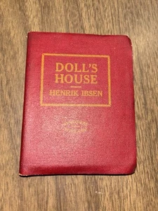 Antique Little Leather Library Book 1920s, A Doll’s House By Henrik Ibsen - Picture 1 of 8