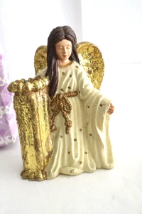 Angelic Christmas Angel Candle Holder Vintage Enesco Figurine 6" Tall - Picture 1 of 6