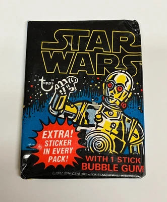 1977 Topps STAR WARS Series 1 UNOPENED Wax Pack - Image 1 of 4