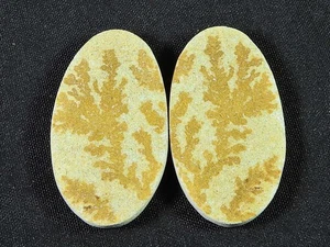 Natural Psilomelane Germane Dendrite pair Earring Making Stone 16X28X03 MM Y193 - Picture 1 of 9