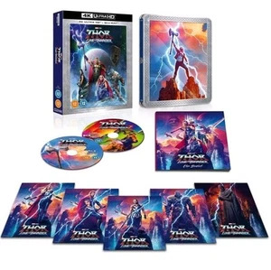 Thor: Love and Thunder 4K + Blu-ray Steelbook Zavvi Collector's Edition NEW - Picture 1 of 8