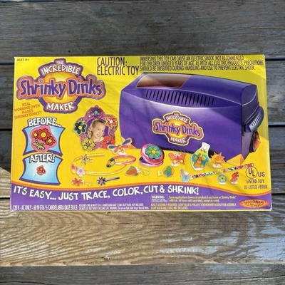 2001 The Incredible Shrinky Dinks Maker Spin Masters Juguetes Caja abierta incompleta Foto 1 de 4